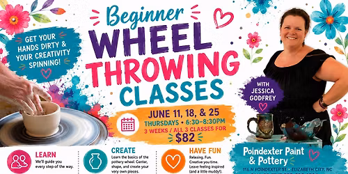 Beginner Wheel Throwing 3 week workshop