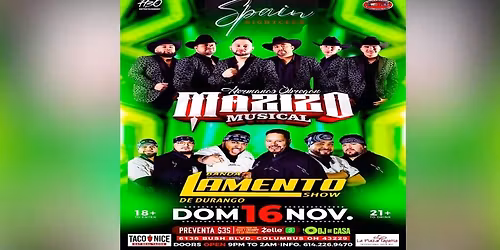 MAZIZO MUSICAL. BANDA LAMENTO SHOW DE DURANGO & MAS EN COLUMBUS