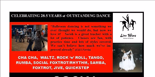 SOCIAL BALLROOM & LATIN AMERICAN DANCE CLASSES 