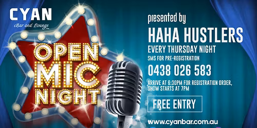 OPEN MIC NIGHT at CYAN BAR & LOUNGE