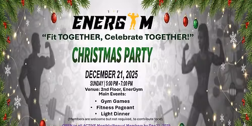 Fit TOGETHER, Celebrate TOGETHER, The EnerGYM Christmas Party 2025