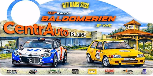 43e RALLYE REGIONAL BALDOMERIEN \u00ab Alain RENAUDIER \u00bb 6-7 mars 2026 Coupe de France des Rallyes 2026