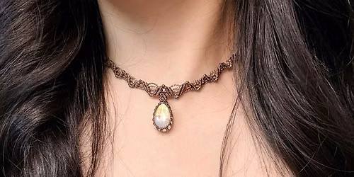 Moonstone Choker Macram\u00e9 Workshop in NYC | 2 Sessions