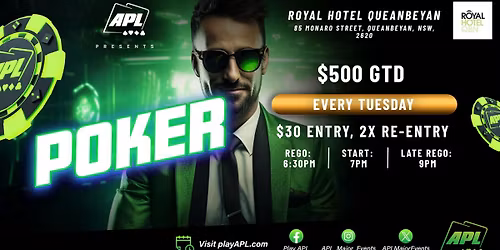 Weekly Poker Comp at the Royal Hotel Queanbeyan