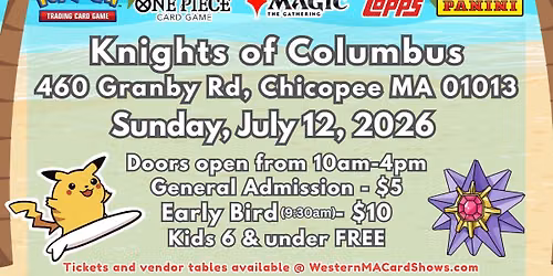 Western MA Card Shows - July 12th, 2026