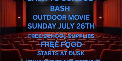 Back to school bash and movie night