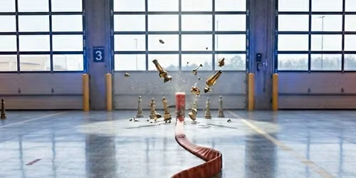 Fire Hose Bowling at the Fire Escape