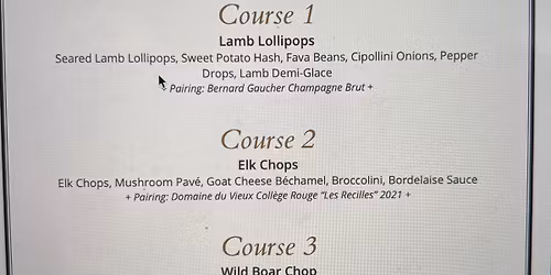 BONE-IN Wine Dinner 