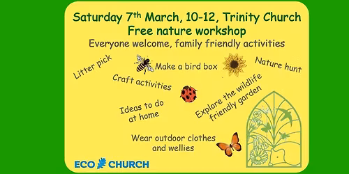 FREE Nature Workshop - 10am Saturday 7 March