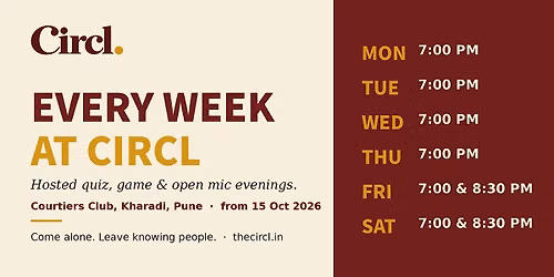 Circl Weekly Social Evenings: Quiz, Games & Open Mic in Kharadi