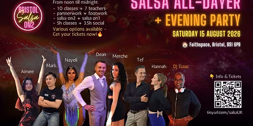 Salsa All-Dayer + Evening Party (Saturday 15 August 2026)