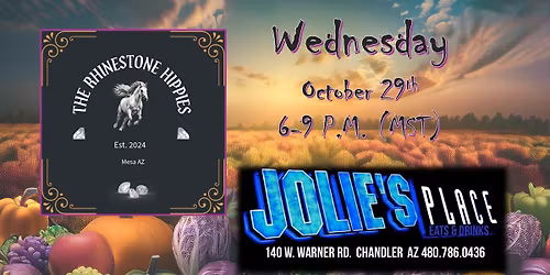 The Rhinestone Hippies at Jolie's Place - October 29th 6-9 P.M. (MST)