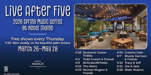 Aubrey Entertainment presents Woody Garrison and Friends At Hotel Indigo! 