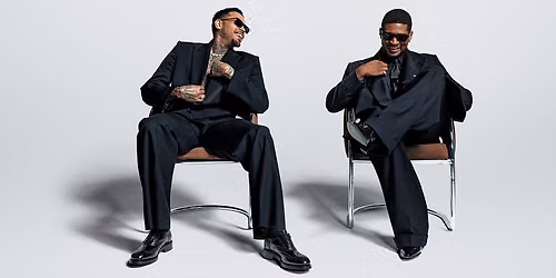 Usher and Chris Brown at Nissan Stadium