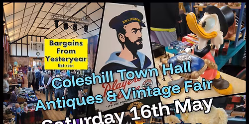 Coleshill Town Hall Antiques and Vintage Fair 2026