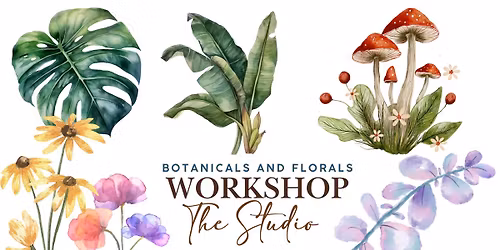 Watercolor Botanicals and Florals 3 Week Workshop at the Studio