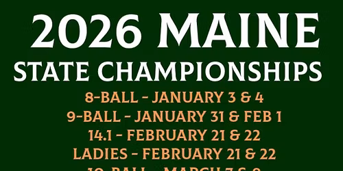 2026 Maine State 8-Ball Championship