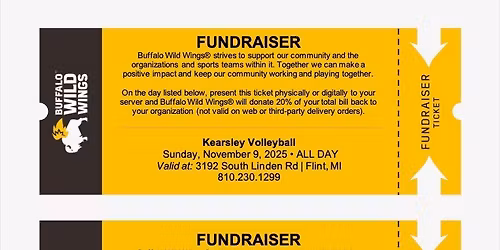 FUNDRAISER - BUFFALO WILD WINGS