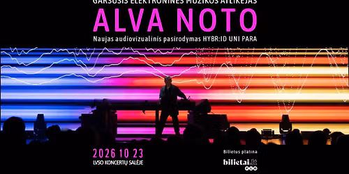 Elektronin\u0117s muzikos garsenyb\u0117 ALVA NOTO su naujausiu audiovizualiniu pasirodymu