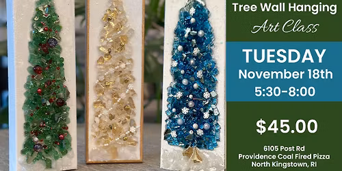 Resin Crushed Glass Tree Wall Hanging