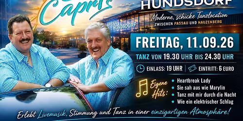 "Die Capri`s" live - Tanzabend \/ Test Freitag \/ Arena