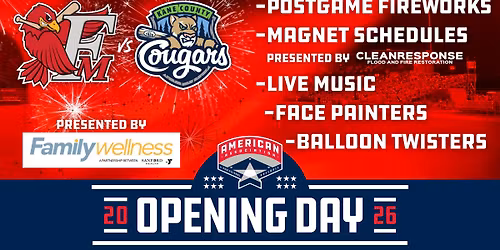 2026 RedHawks Home Opener vs. Kane County \ud83c\udf86