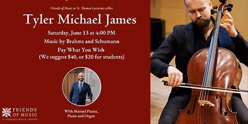 Tyler Michael James, Cellist, in Concert