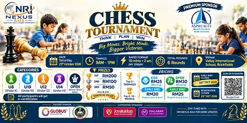 First-Ever Chess Tournament for NRIs in Malaysia