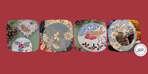 Introduction to Mosaics - make a pair of coasters, a classic circle design, wreath or mirror!