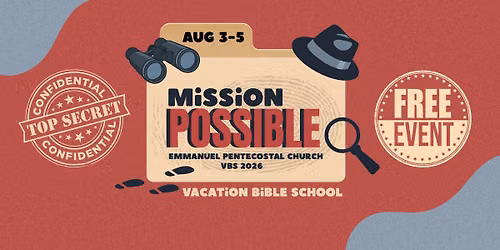 Vacation Bible School 2026 - August 3rd, 4th & 5th