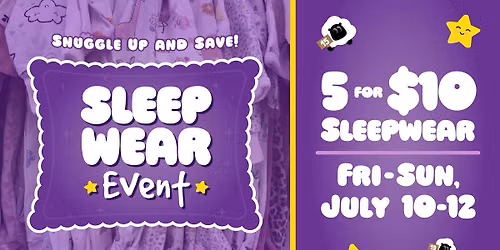 5 For $10 Sleepwear