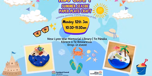 Kids Craft: Summer Seaside Paper Plate