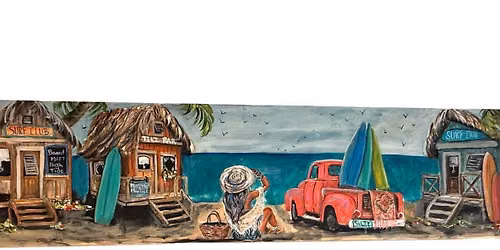 Boho Beach Village 12x48 Acrylics Workshop