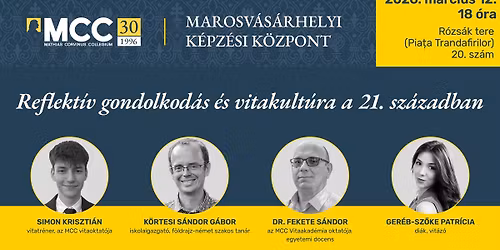 Reflekt\u00edv gondolkod\u00e1s \u00e9s vitakult\u00fara a 21. sz\u00e1zadban
