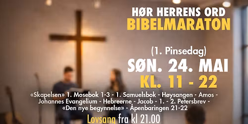 Kom til Bibelmaraton i Mj\u00f8ndalen f\u00f8rste pinsedag