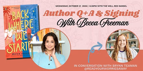 Q+A and Signing with Author Becca Freeman