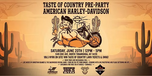 Taste Of Country PRE PARTY AT American Harley-Davidson