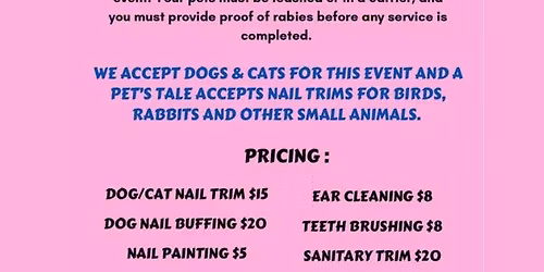 Monthly Nail Trim Clinic with Serenity Pawz