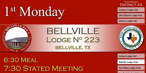 STATED MEETING: Bellville Lodge #223