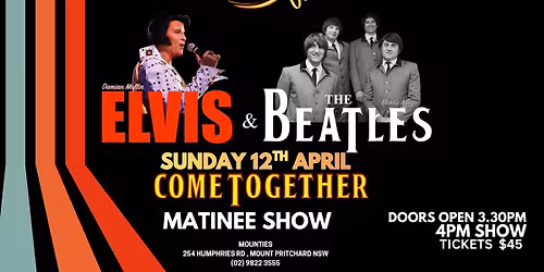 Elvis & The Beatles COME TOGETHER @ Mounties LIVE