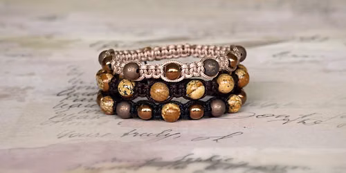 Micro Macrame - Beaded Bracelet