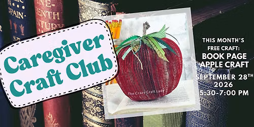 Caregiver Craft Club: Book Page Apple Craft