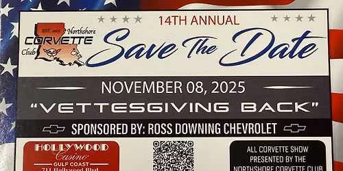 Northshore Corvette Club "Vettesgiving Back" 2025