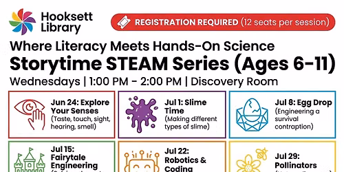 Storytime STEAM (Ages 6-11)