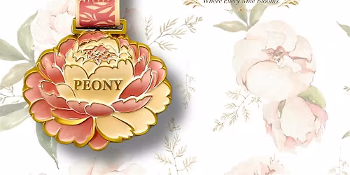 Peony Virtual Race | 1M 5K 10K 13.1 26.2 | Language of Flowers Collection