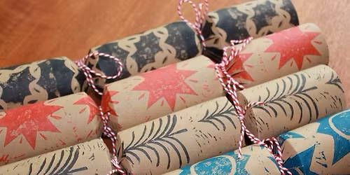 Block Printed Christmas Cracker Workshop - Debury, Devon 