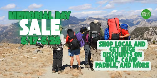 Memorial Day Sale! Support your local shop!