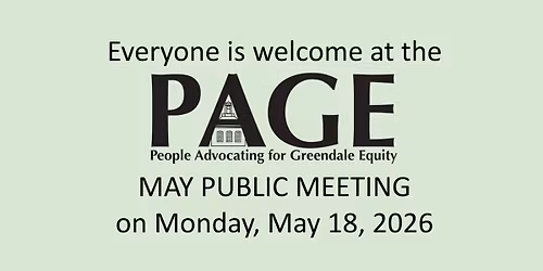 PAGE's May Public Meeting