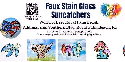 Faux Stained Glass World of Beer Royal Palm Beach June 11th @7 PM