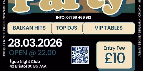 BALKAN Party BIRMINGHAM - Spring Party